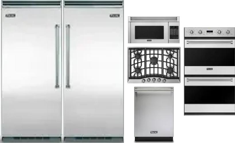 6 Piece Package Includes Refrigerator, Freezer, Cooktop, Wall Oven, Microwave And Dishwasher