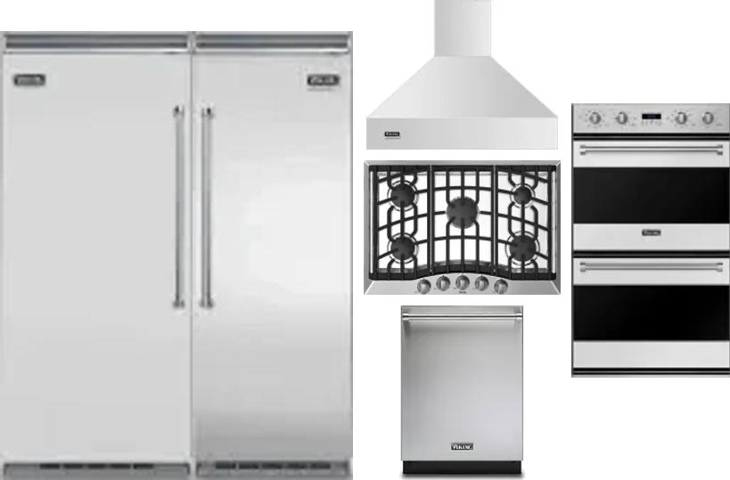 6 Piece Package Includes Refrigerator, Freezer, Cooktop, Wall Oven, Hood And Dishwasher
