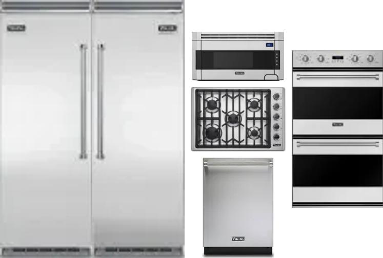 6 Piece Package Includes Refrigerator, Freezer, Cooktop, Wall Oven, Microwave And Dishwasher