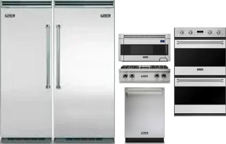 6 Piece Package Includes Refrigerator, Freezer, Cooktop, Wall Oven, Microwave And Dishwasher