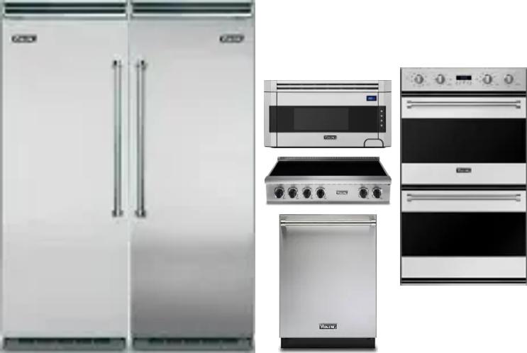 6 Piece Package Includes Refrigerator, Freezer, Cooktop, Wall Oven, Microwave And Dishwasher