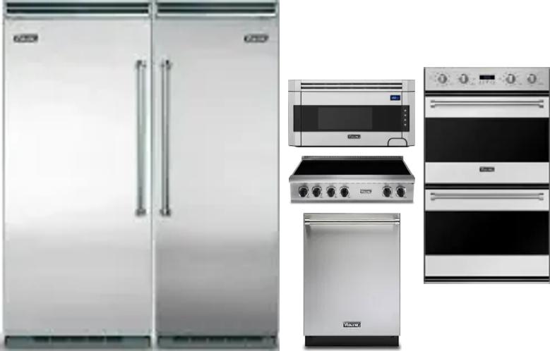 6 Piece Package Includes Refrigerator, Freezer, Cooktop, Wall Oven, Microwave And Dishwasher