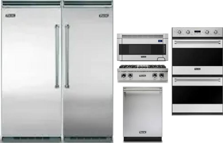 6 Piece Package Includes Refrigerator, Freezer, Cooktop, Wall Oven, Microwave And Dishwasher