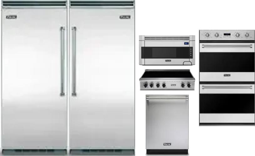 6 Piece Package Includes Refrigerator, Freezer, Cooktop, Wall Oven, Microwave And Dishwasher