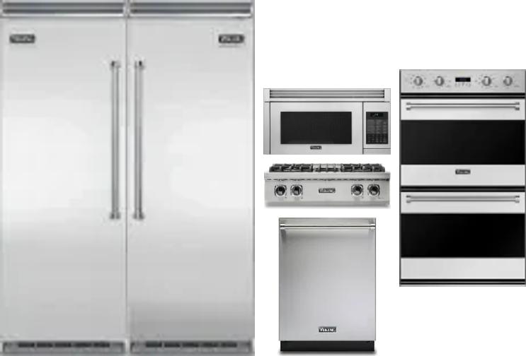 6 Piece Package Includes Refrigerator, Freezer, Cooktop, Wall Oven, Microwave And Dishwasher