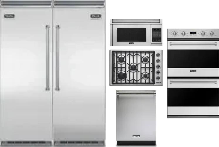 6 Piece Package Includes Refrigerator, Freezer, Cooktop, Wall Oven, Microwave And Dishwasher