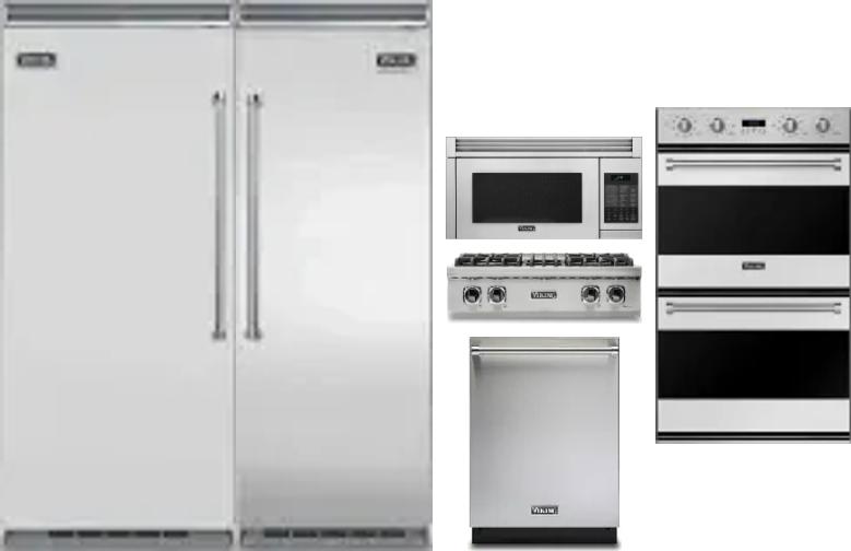 6 Piece Package Includes Refrigerator, Freezer, Cooktop, Wall Oven, Microwave And Dishwasher