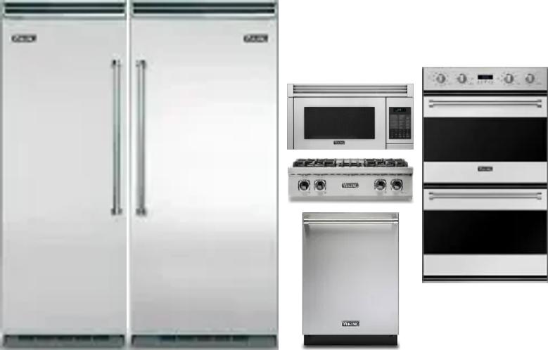 6 Piece Package Includes Refrigerator, Freezer, Cooktop, Wall Oven, Microwave And Dishwasher
