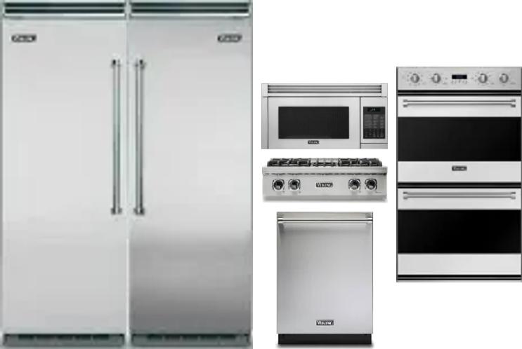 6 Piece Package Includes Refrigerator, Freezer, Cooktop, Wall Oven, Microwave And Dishwasher