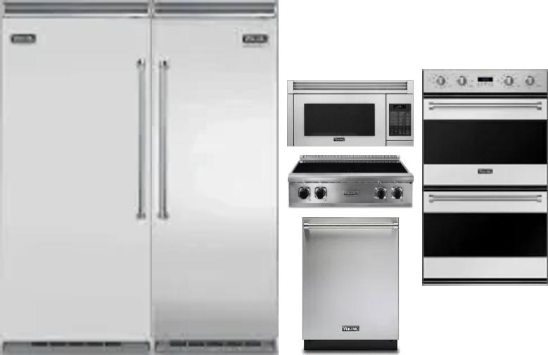 6 Piece Package Includes Refrigerator, Freezer, Cooktop, Wall Oven, Microwave And Dishwasher