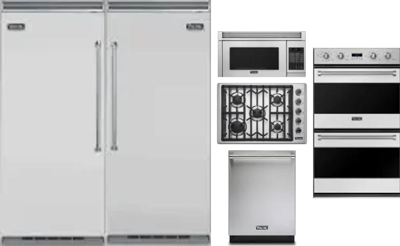 6 Piece Package Includes Refrigerator, Freezer, Cooktop, Wall Oven, Microwave And Dishwasher