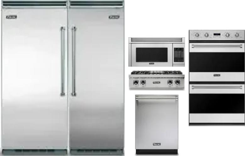 6 Piece Package Includes Refrigerator, Freezer, Cooktop, Wall Oven, Microwave And Dishwasher