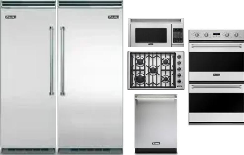 6 Piece Package Includes Refrigerator, Freezer, Cooktop, Wall Oven, Microwave And Dishwasher