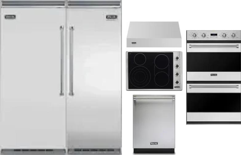 6 Piece Package Includes Refrigerator, Freezer, Cooktop, Wall Oven, Hood And Dishwasher