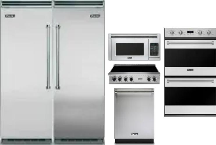 6 Piece Package Includes Refrigerator, Freezer, Cooktop, Wall Oven, Microwave And Dishwasher