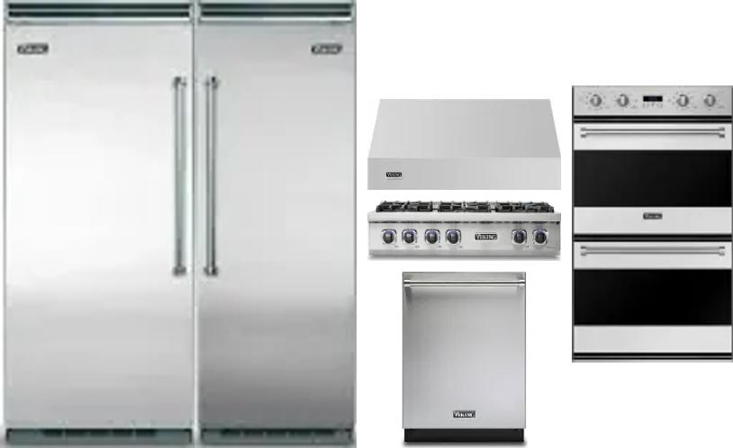 6 Piece Package Includes Refrigerator, Freezer, Cooktop, Wall Oven, Hood And Dishwasher
