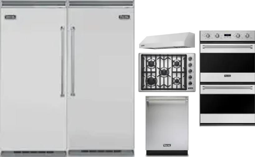 6 Piece Package Includes Refrigerator, Freezer, Cooktop, Wall Oven, Hood And Dishwasher