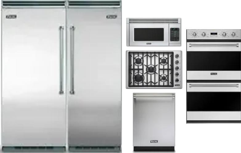 6 Piece Package Includes Refrigerator, Freezer, Cooktop, Wall Oven, Microwave And Dishwasher
