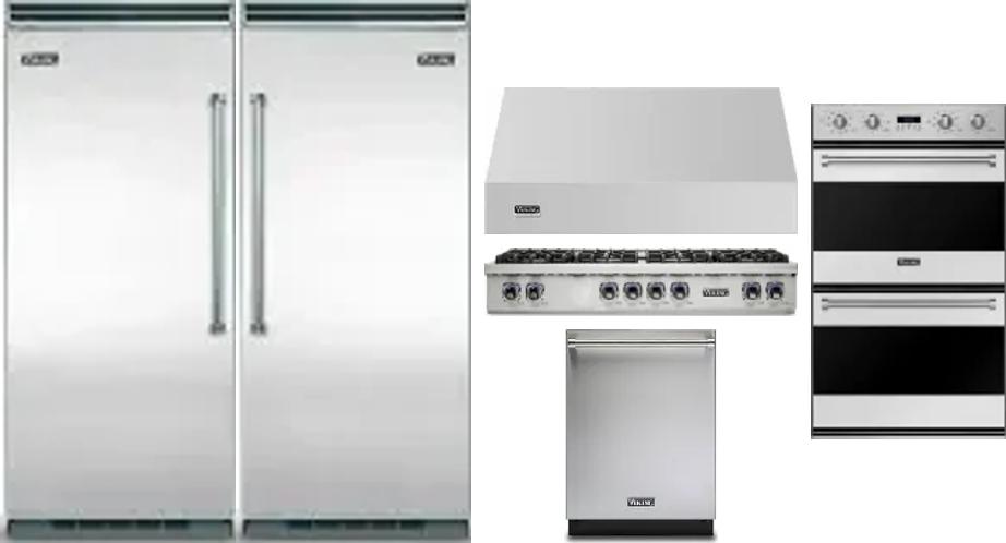 6 Piece Package Includes Refrigerator, Freezer, Cooktop, Wall Oven, Hood And Dishwasher