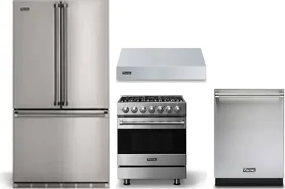 4 Piece Package Includes Refrigerator, Range, Hood And Dishwasher