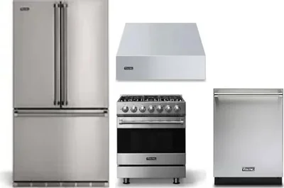 4 Piece Package Includes Refrigerator, Range, Hood And Dishwasher