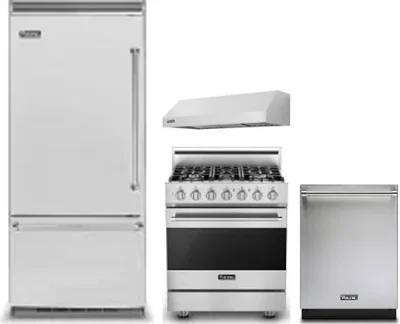 4 Piece Package Includes Refrigerator, Range, Hood And Dishwasher