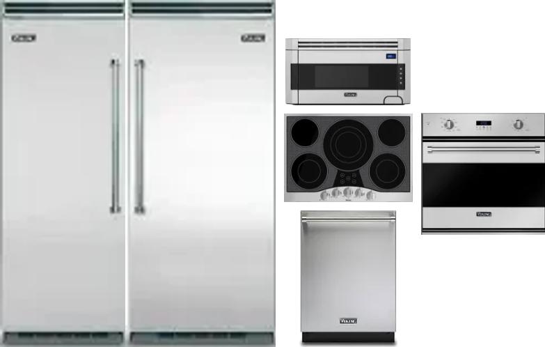 6 Piece Package Includes Refrigerator, Freezer, Cooktop, Wall Oven, Microwave And Dishwasher