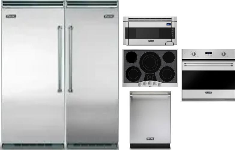 6 Piece Package Includes Refrigerator, Freezer, Cooktop, Wall Oven, Microwave And Dishwasher