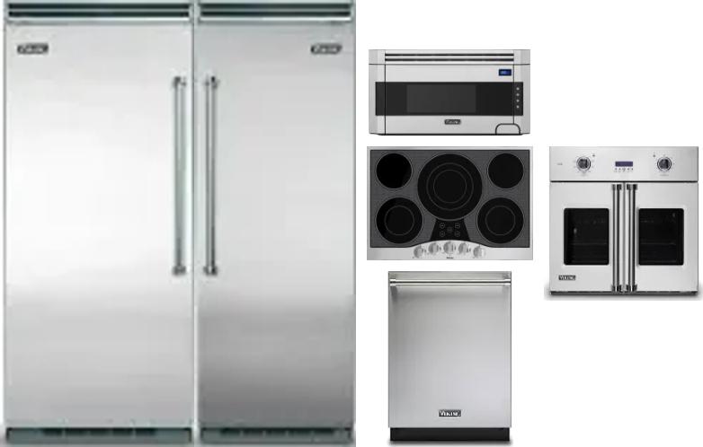6 Piece Package Includes Refrigerator, Freezer, Cooktop, Wall Oven, Microwave And Dishwasher