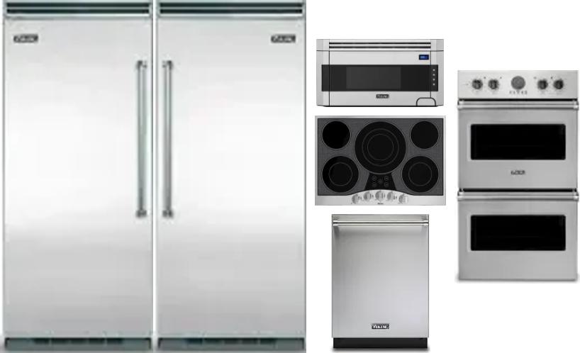 6 Piece Package Includes Refrigerator, Freezer, Cooktop, Wall Oven, Microwave And Dishwasher