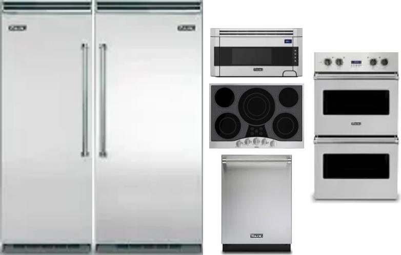 6 Piece Package Includes Refrigerator, Freezer, Cooktop, Wall Oven, Microwave And Dishwasher