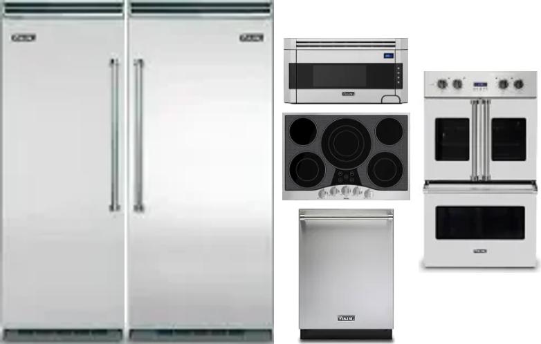6 Piece Package Includes Refrigerator, Freezer, Cooktop, Wall Oven, Microwave And Dishwasher