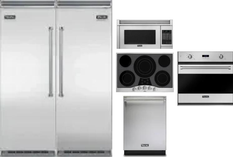 6 Piece Package Includes Refrigerator, Freezer, Cooktop, Wall Oven, Microwave And Dishwasher