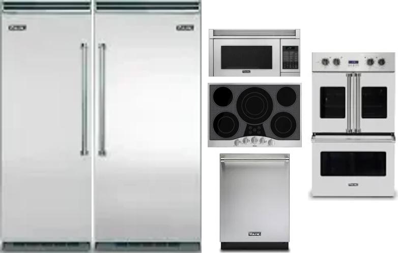 6 Piece Package Includes Refrigerator, Freezer, Cooktop, Wall Oven, Microwave And Dishwasher