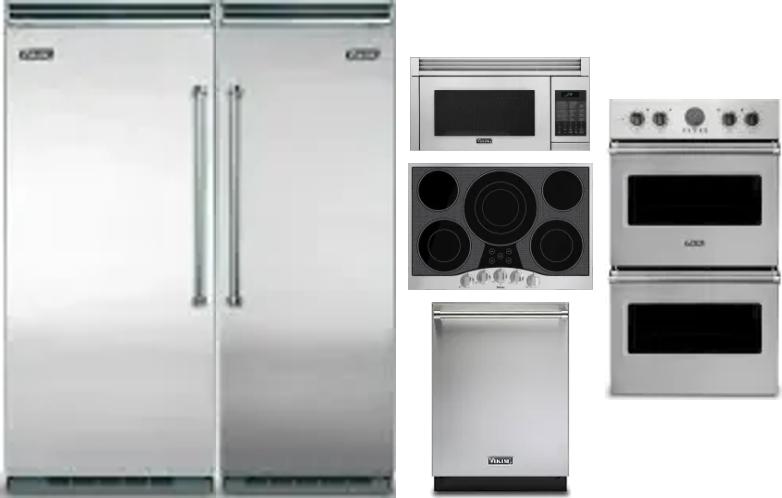 6 Piece Package Includes Refrigerator, Freezer, Cooktop, Wall Oven, Microwave And Dishwasher