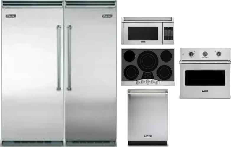 6 Piece Package Includes Refrigerator, Freezer, Cooktop, Wall Oven, Microwave And Dishwasher