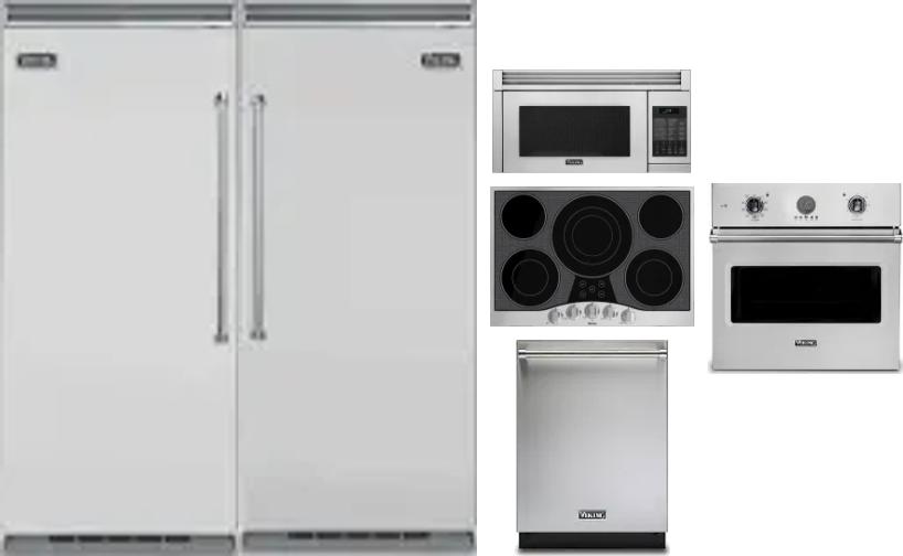6 Piece Package Includes Refrigerator, Freezer, Cooktop, Wall Oven, Microwave And Dishwasher