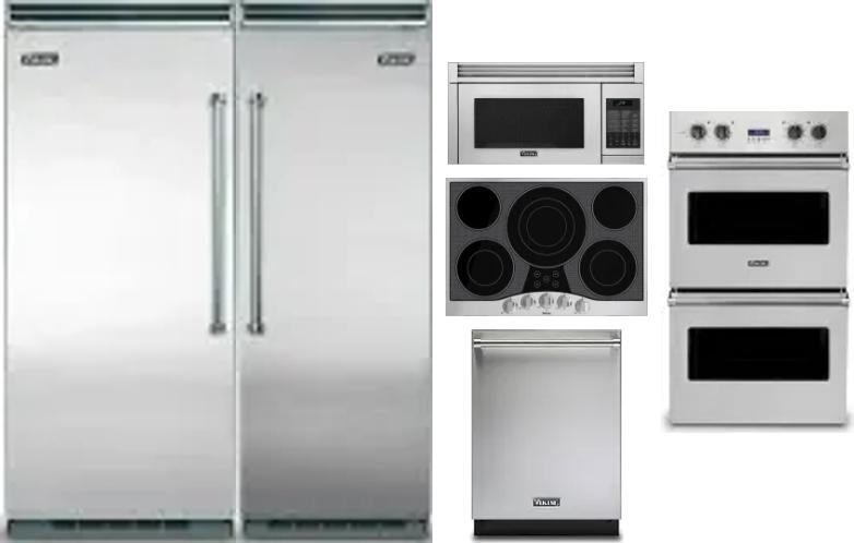 6 Piece Package Includes Refrigerator, Freezer, Cooktop, Wall Oven, Microwave And Dishwasher