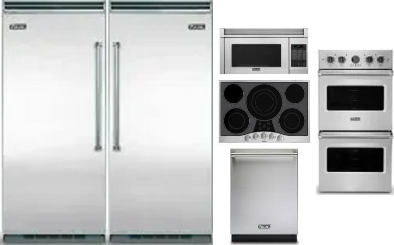 6 Piece Package Includes Refrigerator, Freezer, Cooktop, Wall Oven, Microwave And Dishwasher