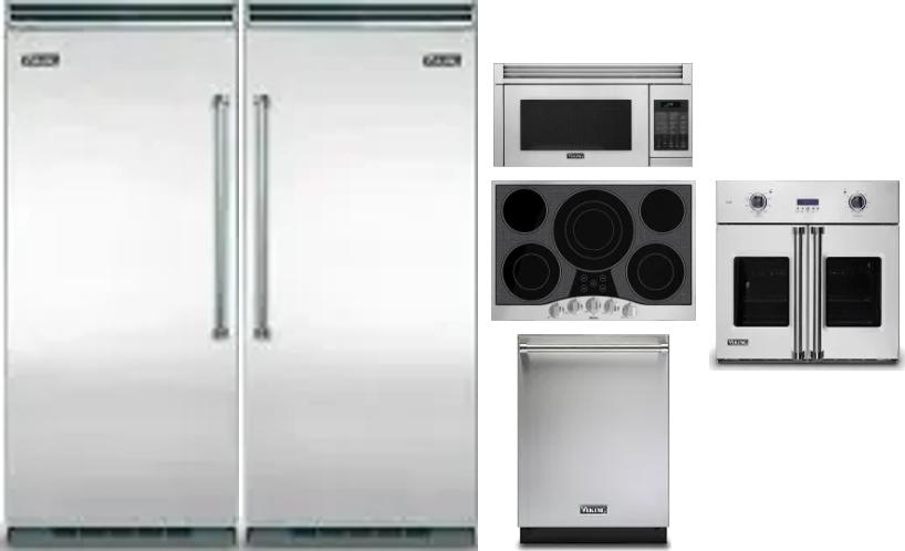 6 Piece Package Includes Refrigerator, Freezer, Cooktop, Wall Oven, Microwave And Dishwasher