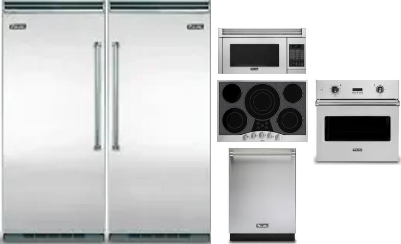 6 Piece Package Includes Refrigerator, Freezer, Cooktop, Wall Oven, Microwave And Dishwasher