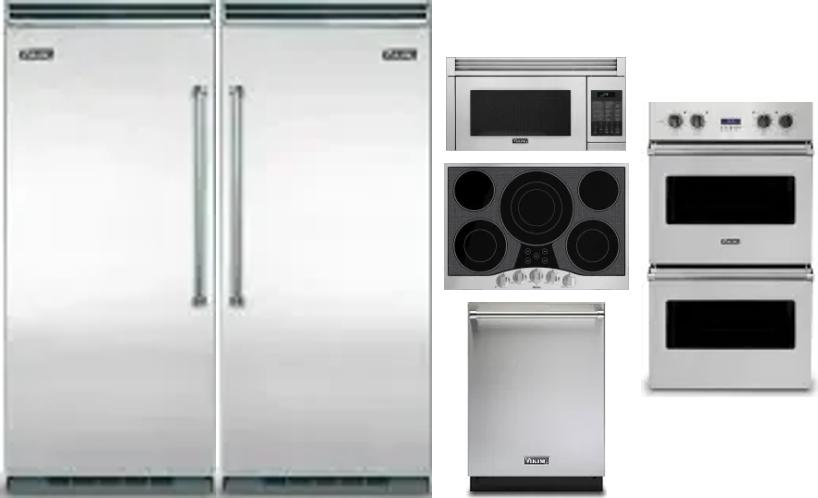 6 Piece Package Includes Refrigerator, Freezer, Cooktop, Wall Oven, Microwave And Dishwasher