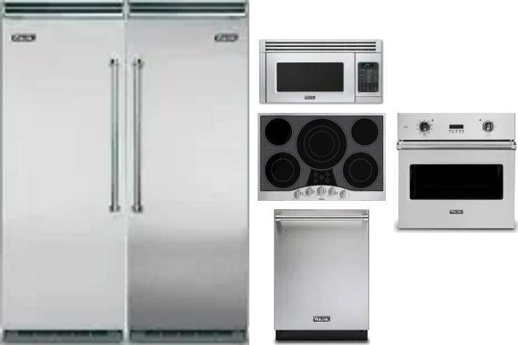 6 Piece Package Includes Refrigerator, Freezer, Cooktop, Wall Oven, Microwave And Dishwasher