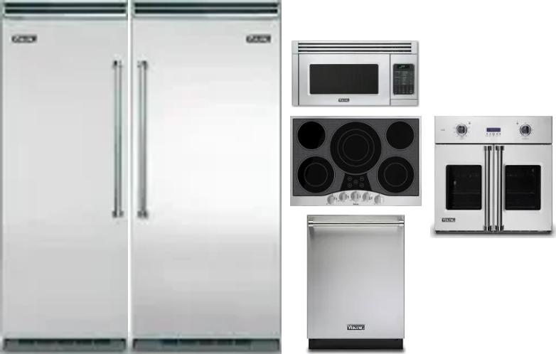 6 Piece Package Includes Refrigerator, Freezer, Cooktop, Wall Oven, Microwave And Dishwasher