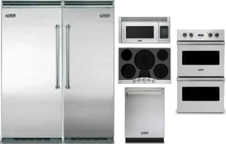 6 Piece Package Includes Refrigerator, Freezer, Cooktop, Wall Oven, Microwave And Dishwasher