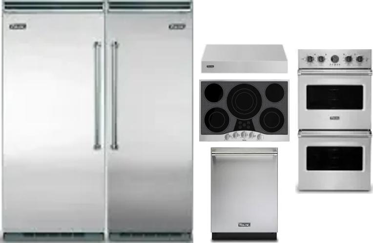 6 Piece Package Includes Refrigerator, Freezer, Cooktop, Wall Oven, Hood And Dishwasher