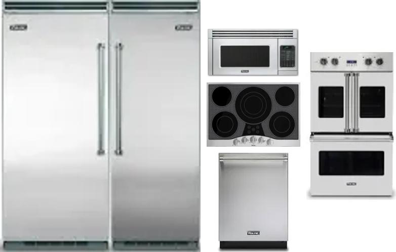 6 Piece Package Includes Refrigerator, Freezer, Cooktop, Wall Oven, Microwave And Dishwasher