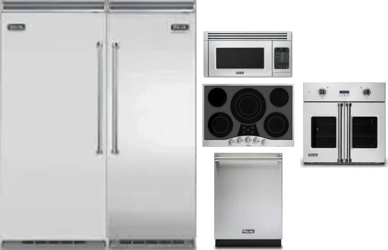 6 Piece Package Includes Refrigerator, Freezer, Cooktop, Wall Oven, Microwave And Dishwasher