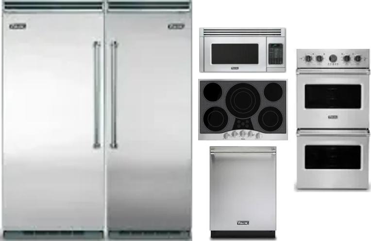 6 Piece Package Includes Refrigerator, Freezer, Cooktop, Wall Oven, Microwave And Dishwasher