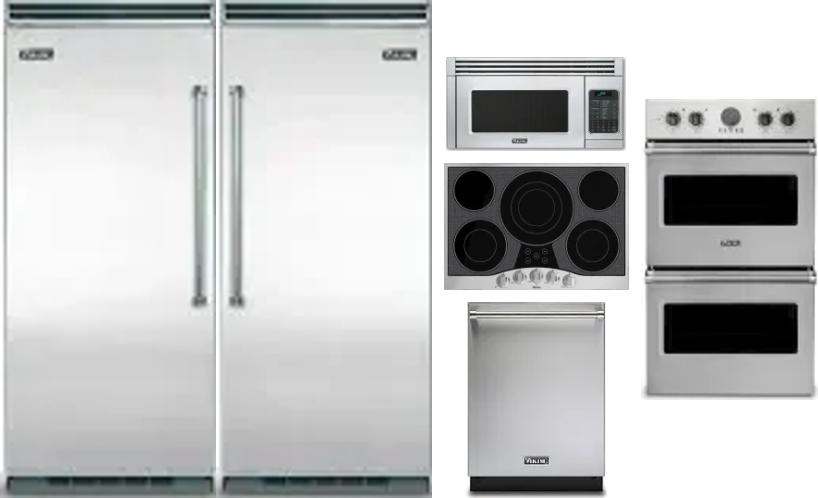 6 Piece Package Includes Refrigerator, Freezer, Cooktop, Wall Oven, Microwave And Dishwasher